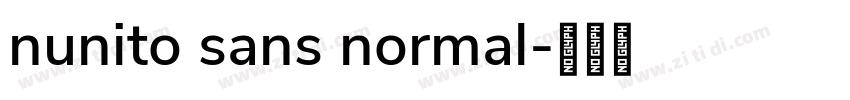 nunito sans normal字体转换
